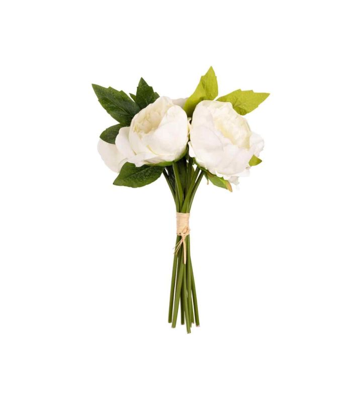 Aurora Peony White Bunch x5 Heads