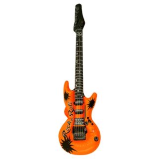 106cm Inflatable Guitar Neon Orange
