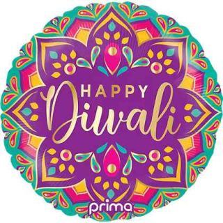 18" Happy Diwali Round Foil Balloon