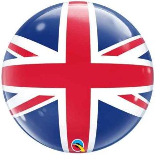 22" Deco Bubble Union Jack Balloon
