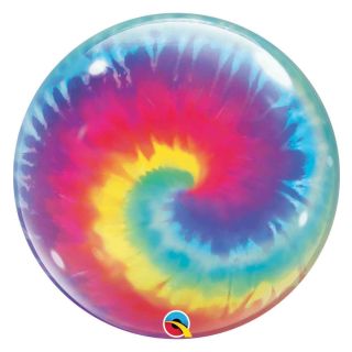 22" Tie Dye Swirls Bubble Balloon