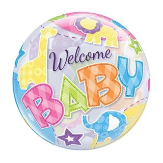 22" Deco Bubble Welcome Baby Balloon