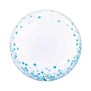 24" Blue Confetti Deco T Bubble