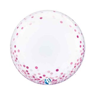 24" Pink Confetti Deco T Bubble