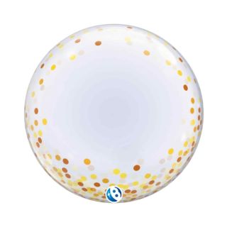 24" Gold Confetti Deco T Bubble