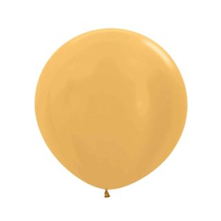 24" Sempertex Metallic Gold 570 Latex Balloons 3ct