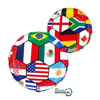 18" World Cup Nations Betallic Foil Balloon