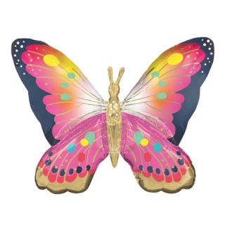 30inch-vibrant-pink-satin-butterfly-flutters-supershape-foil-balloon