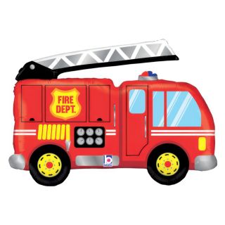 32" betallic Fire Truck Red Foil Balloon
