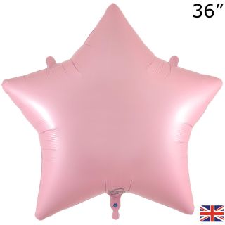 36" Oaktree Star Matte Pink Foil Balloon