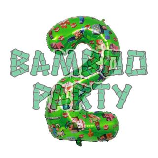 40" Number 2 Green Gaming Foil Balloon