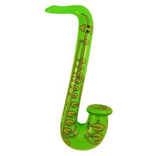 75cm Inflatable Saxophone Neon Green