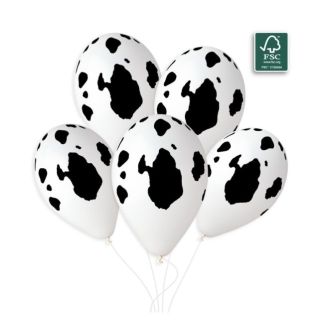 13" Gemar Cow Print Latex Balloons 25ct