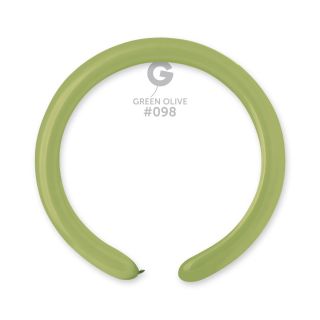 2" Gemar Green Olive Modelling Balloon 100ct