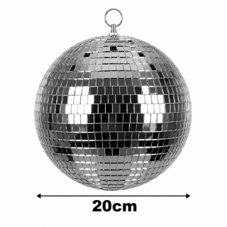 Disco Ball Silver 20cm dia