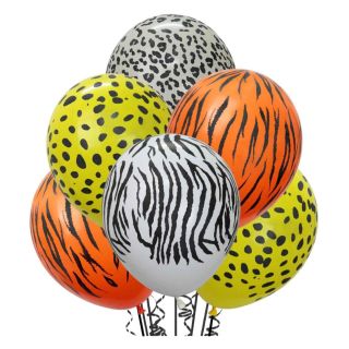 12" Sempertex Assorted All Over Jungle 000 Latex Balloons 25ct
