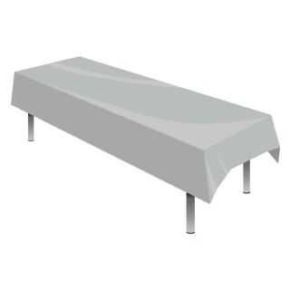 Table Cover Plastic Silver Oaktree 1.37m x 2.74m