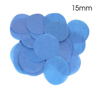 Tissue Paper Confetti Flame Retardant Round 15mm x 14g Blue