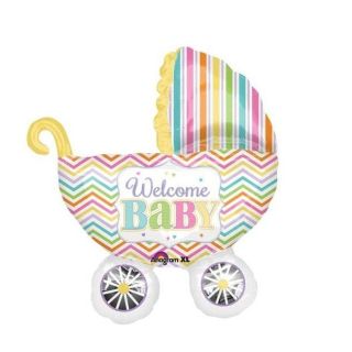31" Anagram Welcome Baby Carriage Foil Balloon