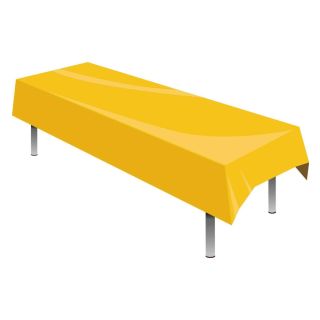 Table Cover Plastic Yellow Oaktree 1.37m x 2.74m