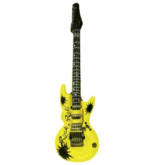 106cm Inflatable Guitar Neon Yellow