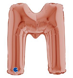 14" Rose Gold Letter M Grabo Foil Balloon