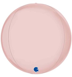 15" Grabo Satin Pastel Pink Globe 4D Unpackaged