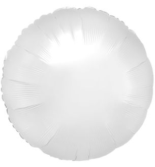 18" Satin Luxe White Round Foil Balloon