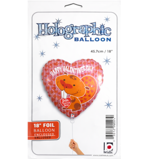 18" Valentines 'Dam You're Hot' Beaver Heart Foil Balloon