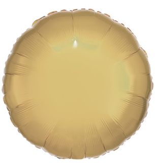 18" White Gold Round Foil Balloon