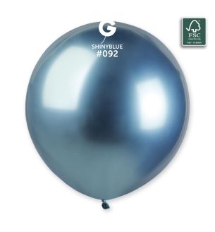 19" Gemar Shiny Blue 092 Latex Balloons 25ct