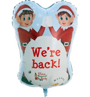 23" Elf Behavin Badly We're Back Foil Balloon