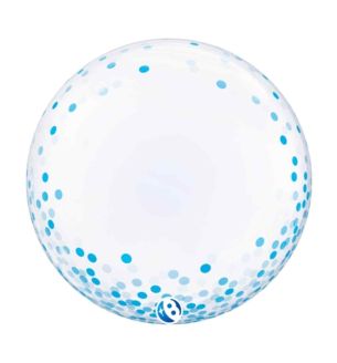24" Blue Confetti Deco T Bubble