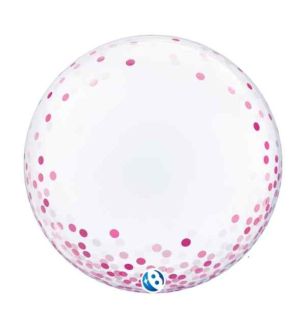24" Pink Confetti Deco T Bubble