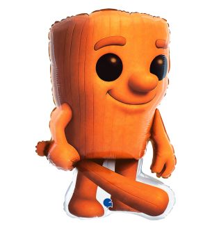 24" Brainrot Tung Tung Tung Sahur Foil Balloon