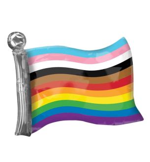 27" Rainbow Pride Flag Supershape Foil Balloon