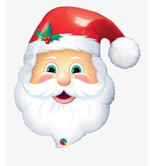 32" Santa Head Christmas Qualatex Foil Balloon