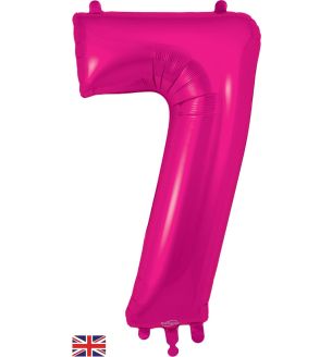 34" New Pink Number 7 Oaktree Foil Balloon