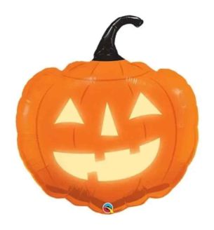 35" Pumpkin Spooky Halloween Orange Foil Balloon