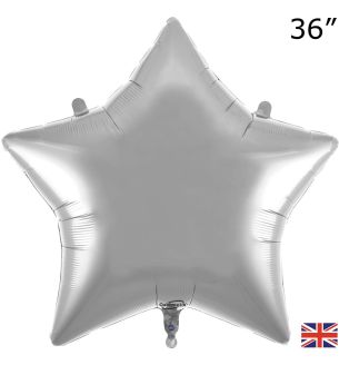 36" Red Star Oaktree Foil Balloon
