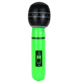 40cm Inflatable Microphone Neon Green