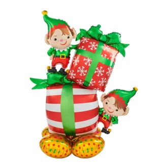 53" Christmas Elves Airloonz Foil Balloon