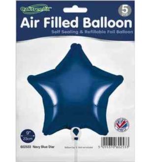 9-oaktree-navy-star-5pcs-foil-balloon