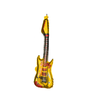 Air Guitar Gold Foil Balloon