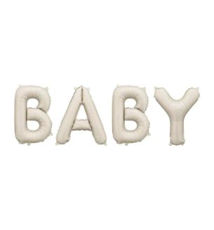 Baby Letter Banner Beige 140cm x 43cm Foil Balloon