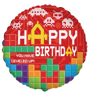 18" Birthday Brick Foil Balloon