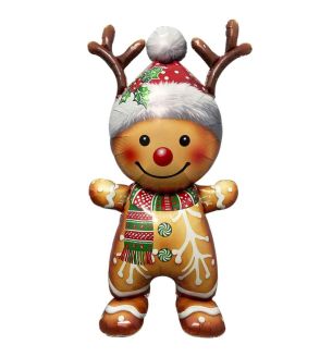 Christmas Gingerbread Man 47" x 23" Foil Balloon