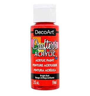 Deco Art Crafters Acrylic Paint Bright Red
