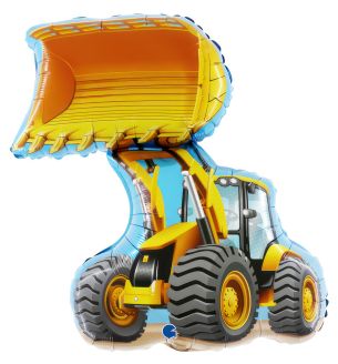 32" Bulldozer Yellow Digger Foil Balloon