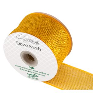 Eleganza DecoMesh Metallic Gold No.35 63mm x 10m